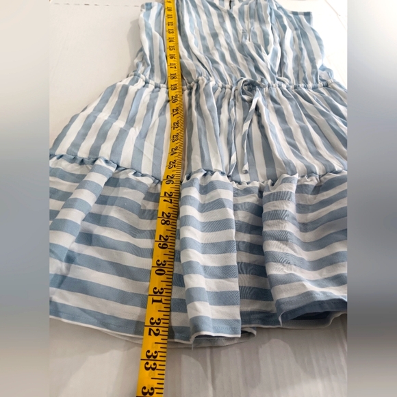 Mustard Seed Women's (Size S) Blue-Gray & White Stripe Mini Dress (NWT) - Picture 11 of 11